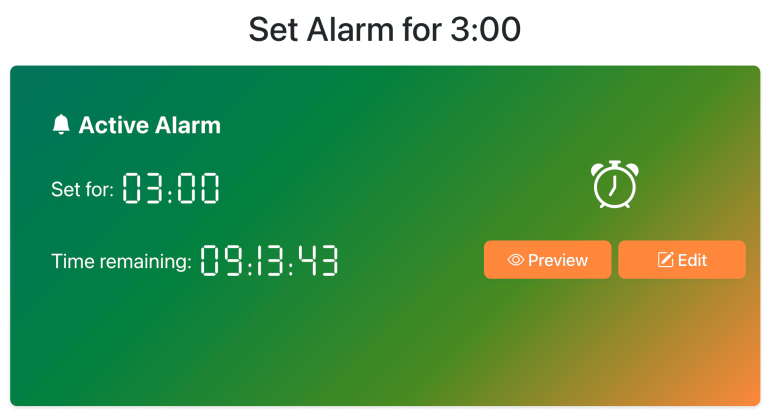 ⏰ Set Alarm for 3:00 AM | Online Alarm Clock