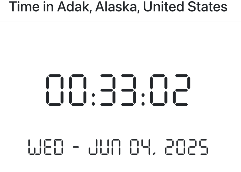 Time in Adak, Alaska, United States