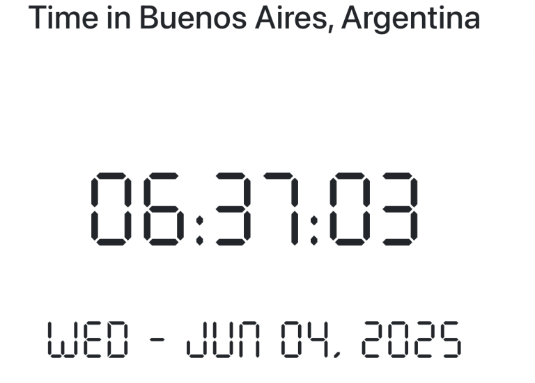 Time in Buenos Aires, Argentina