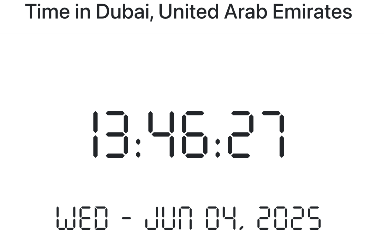 Time in Dubai, United Arab Emirates