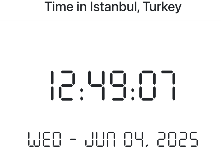 Time in Istanbul, Turkey