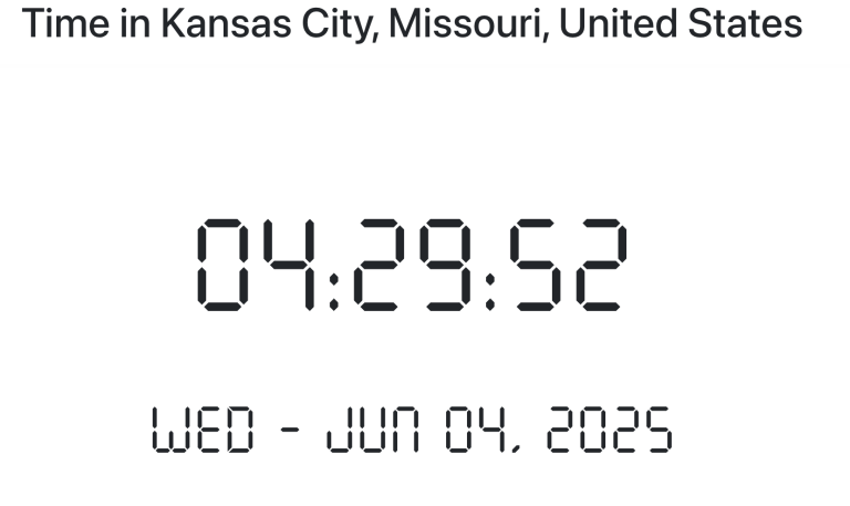 Time in Kansas City, Missouri, United States