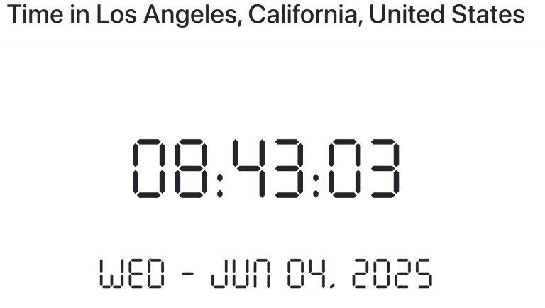 Time in Los Angeles, California, United States