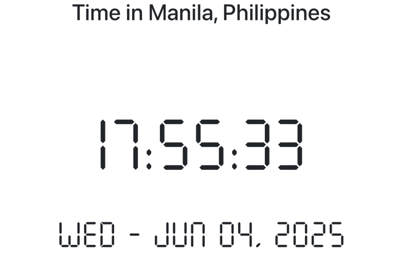 Time in Manila, Philippines