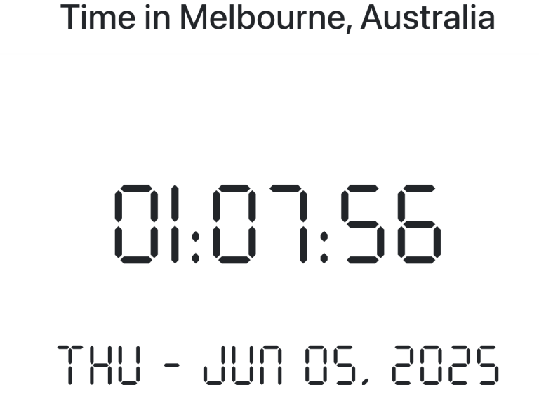 time in melbourne australia