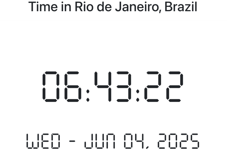 Time in Rio de Janeiro, Brazil