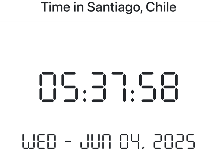 Time in Santiago, Chile