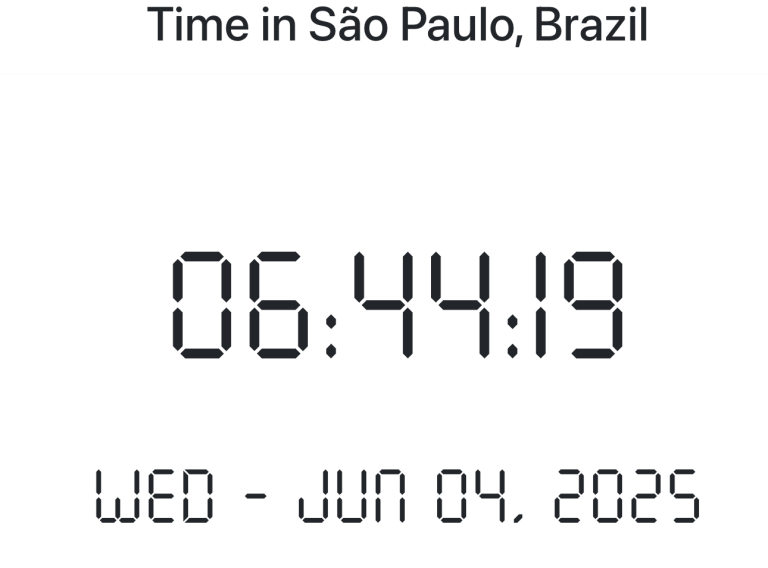 Time in São Paulo, Brazil