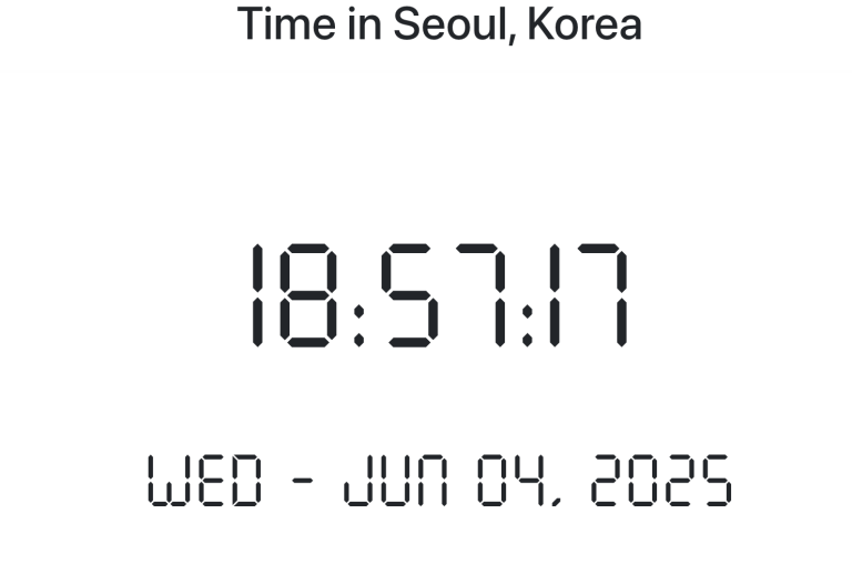 Time in Seoul, Korea