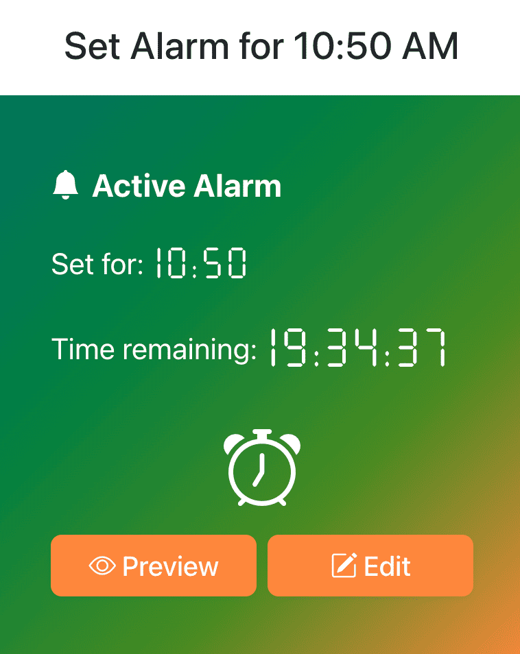 ⏰ Set Alarm for 10:50 AM | Online Alarm Clock